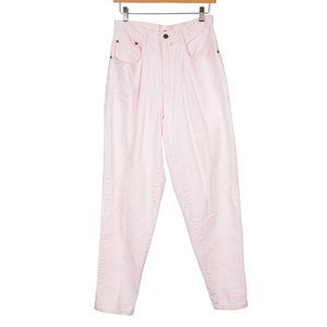 Merona Womens VTG Jeans 12 Pink Mom Straight High Waist Ankle 100% Cotton Pocket